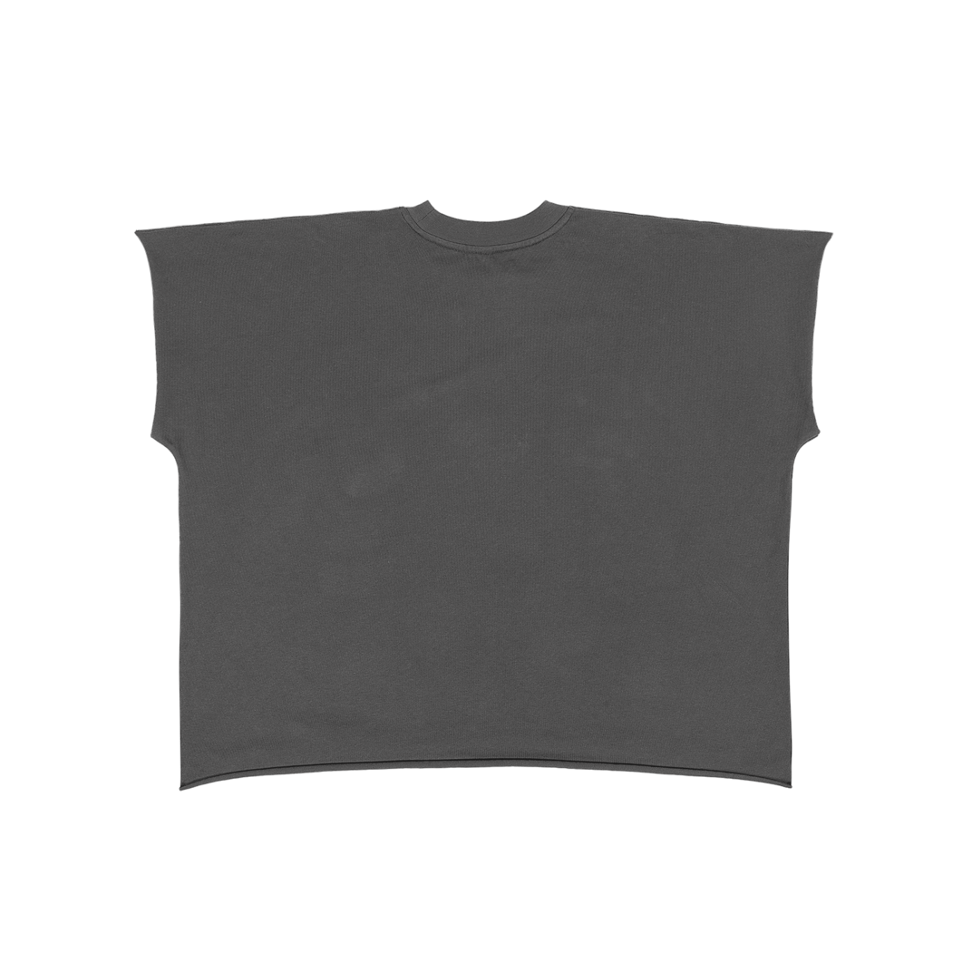 “No raWar”Raw Edge Boxy Non-Shrink T-Shirt