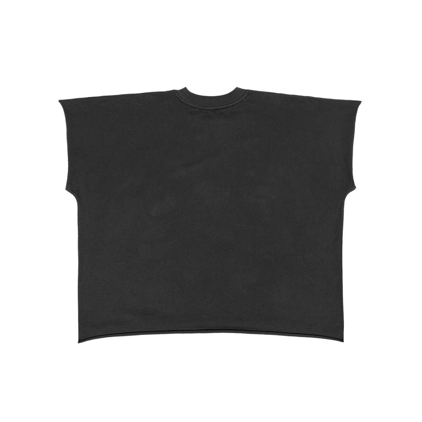 “No raWar”Raw Edge Boxy Non-Shrink T-Shirt
