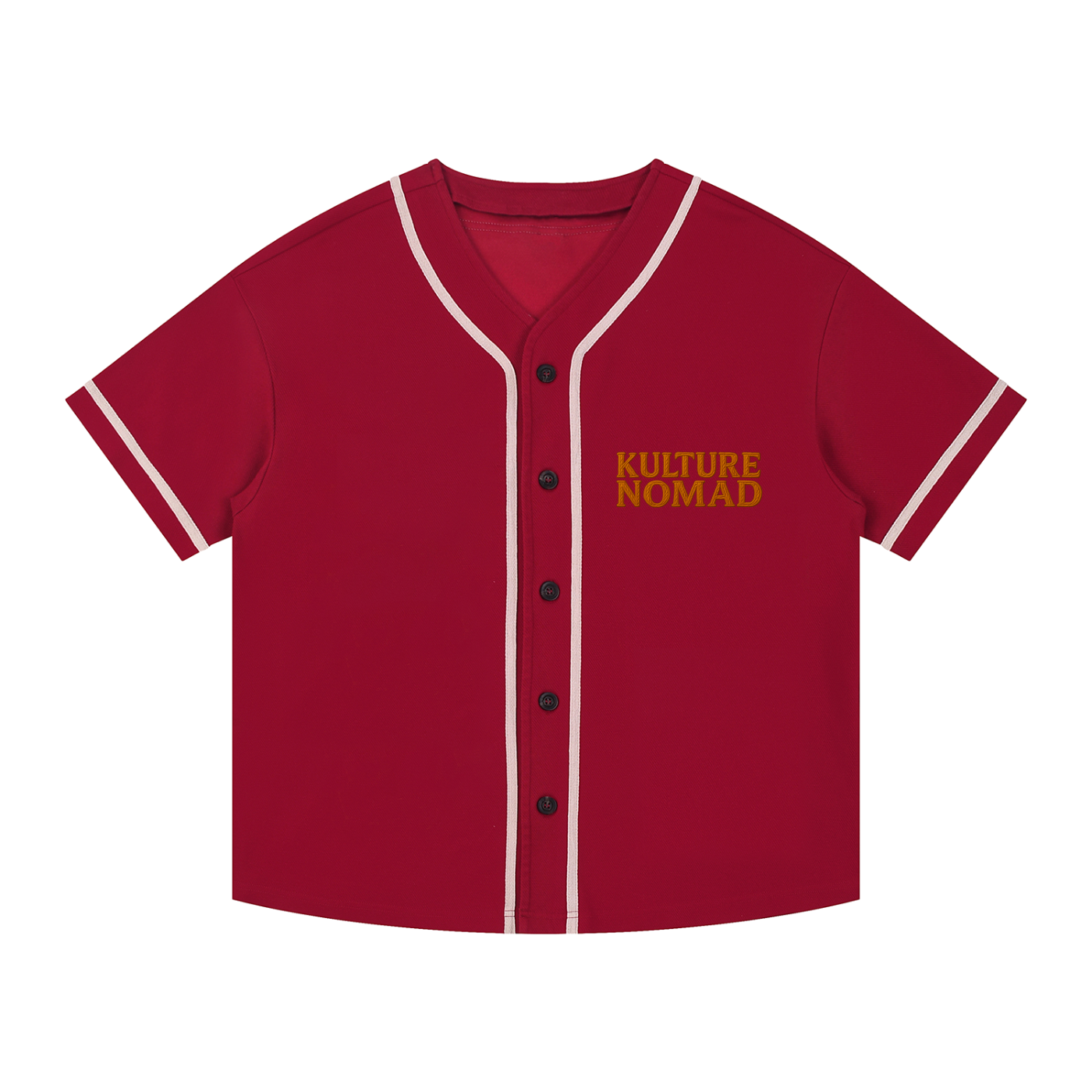 Contrast Piped Button-Up Jersey