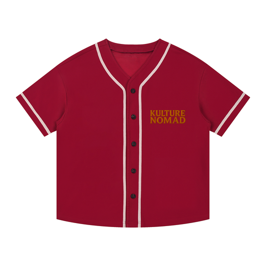 Contrast Piped Button-Up Jersey